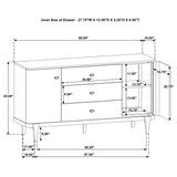Lucaire Sandstone 2-Door and 3-Drawer Cultured Marble Top Sideboard from Coaster - Luna Furniture