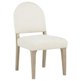 Lucaire Cream / Sandstone Curved High Back Upholstered Dining Chair (Set of 2) from Coaster - Luna Furniture