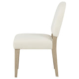 Lucaire Cream / Sandstone Curved High Back Upholstered Dining Chair (Set of 2) from Coaster - Luna Furniture