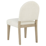 Lucaire Cream / Sandstone Curved High Back Upholstered Dining Chair (Set of 2) from Coaster - Luna Furniture