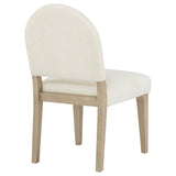 Lucaire Cream / Sandstone Curved High Back Upholstered Dining Chair (Set of 2) from Coaster - Luna Furniture