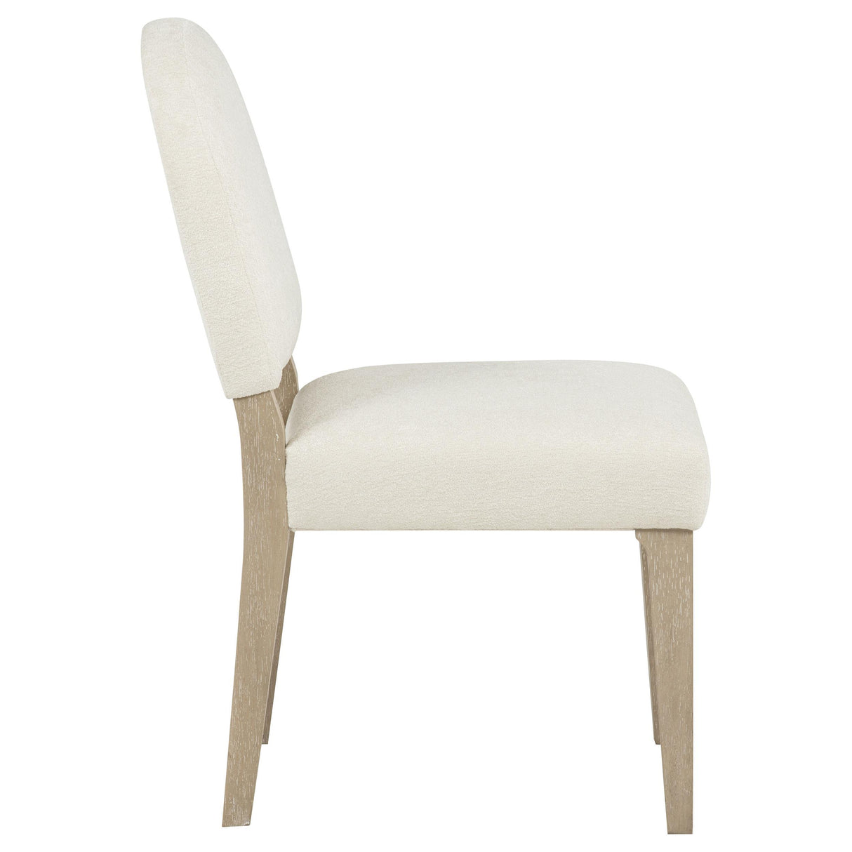 Lucaire Cream / Sandstone Curved High Back Upholstered Dining Chair (Set of 2) from Coaster - Luna Furniture