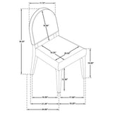 Lucaire Cream/Sandstone Curved High Back Upholstered Dining Chair, Set of 2 from Coaster - Luna Furniture