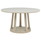 Lucaire Sandstone 54-inch Round Cultured Marble Dining Table from Coaster - Luna Furniture