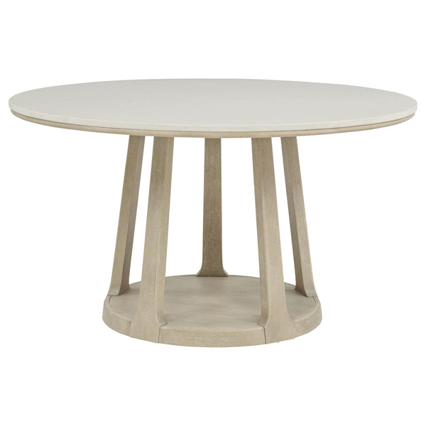 Lucaire Sandstone 54" Round Cultured Marble Dining Table