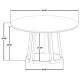 Lucaire Sandstone 54-inch Round Cultured Marble Dining Table from Coaster - Luna Furniture