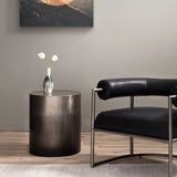 Cameron End Table in Ombre Antique Pewter from Four Hands - Luna Furniture