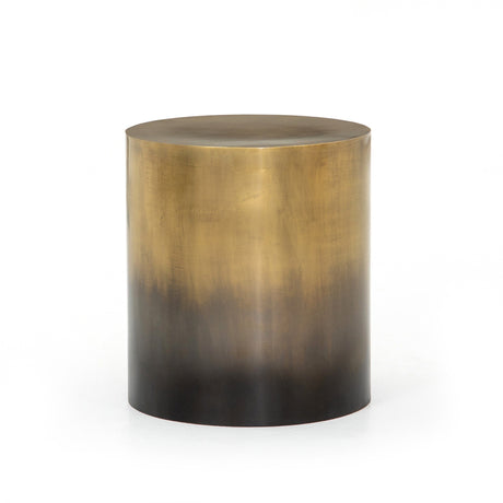 Cameron End Table in Ombre Antique Brass from Four Hands - Luna Furniture