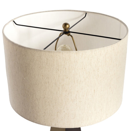 Leander Table Lamp in Dark Antique Brass from Four Hands - Luna Furniture