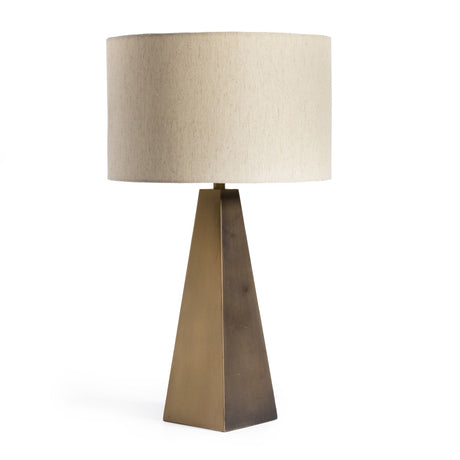 Leander Table Lamp in Dark Antique Brass from Four Hands - Luna Furniture