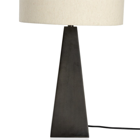 Leander Table Lamp in Dark Antique Pewter from Four Hands - Luna Furniture
