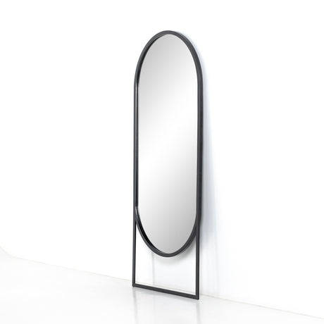 Dawson Floor Mirror in Matte Black from Four Hands - Luna Furniture