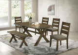 Alston Knotty Nutmeg and Gray 6-Piece Dining Set from Coaster - Luna Furniture