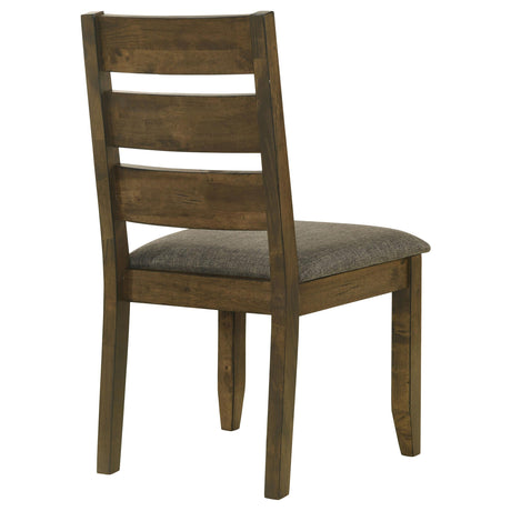 Alston Knotty Nutmeg and Gray Ladder Back Dining Side Chairs, Set of 2 from Coaster - Luna Furniture