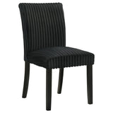 Dermott Black Upholstered Parson Dining Side Chair, Set of 2 from Coaster - Luna Furniture