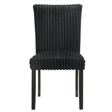 Dermott Black Upholstered Parson Dining Side Chair, Set of 2 from Coaster - Luna Furniture