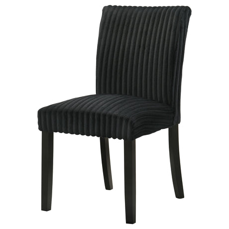 Dermott Black Upholstered Parson Dining Side Chair, Set of 2 from Coaster - Luna Furniture