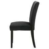 Dermott Black Upholstered Parson Dining Side Chair, Set of 2 from Coaster - Luna Furniture