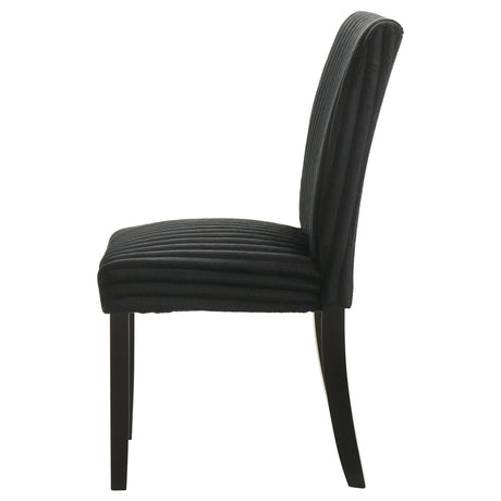 Dermott Black Upholstered Parson Dining Side Chair, Set of 2 from Coaster - Luna Furniture