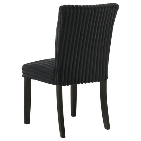 Dermott Black Upholstered Parson Dining Side Chair, Set of 2 from Coaster - Luna Furniture