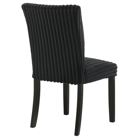 Dermott Black Upholstered Parson Dining Side Chair, Set of 2 from Coaster - Luna Furniture