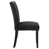 Dermott Black Upholstered Parson Dining Side Chair, Set of 2 from Coaster - Luna Furniture