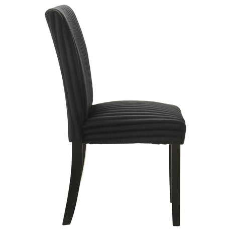 Dermott Black Upholstered Parson Dining Side Chair, Set of 2 from Coaster - Luna Furniture