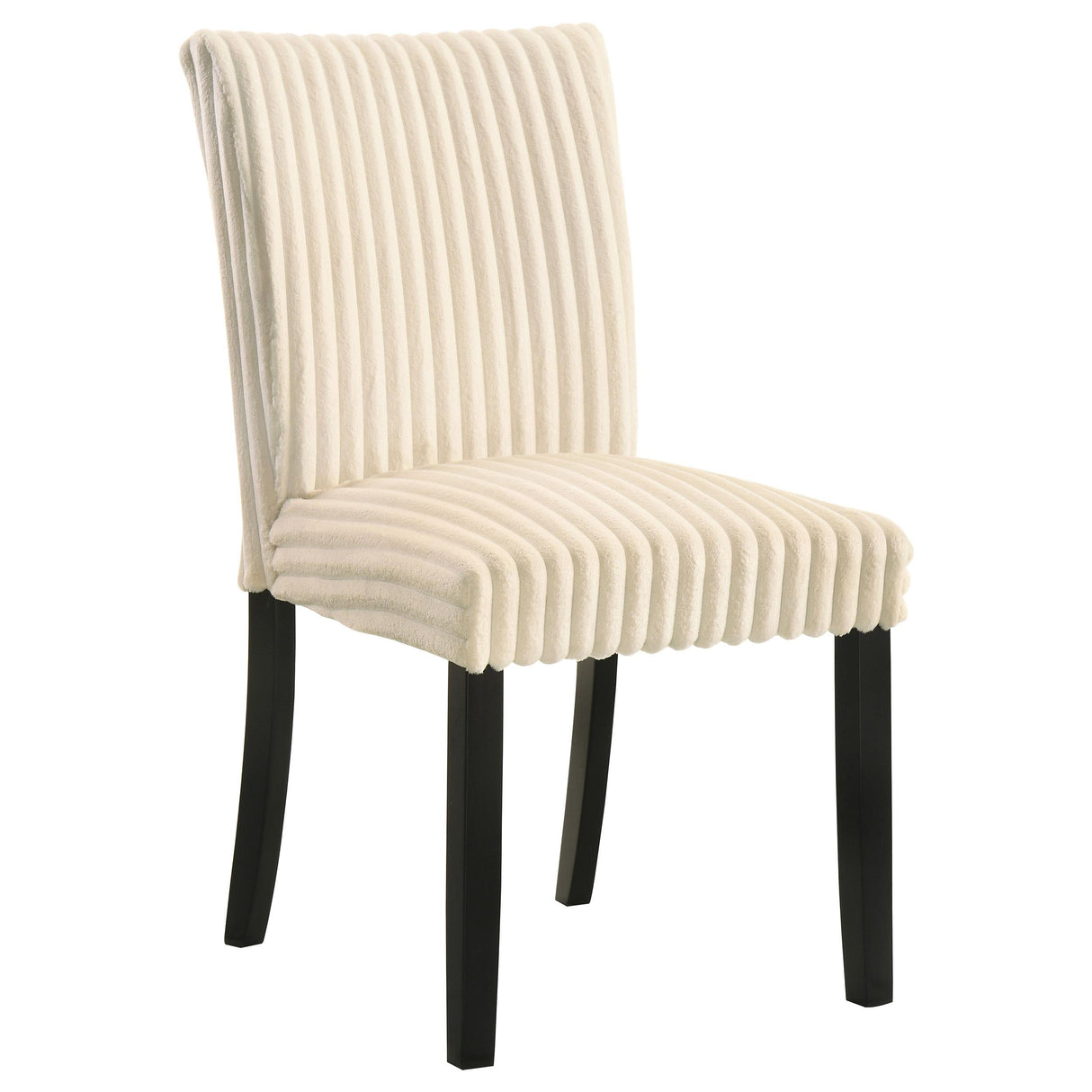 Dermott Cream Upholstered Parson Dining Side Chair, Set of 2 from Coaster - Luna Furniture