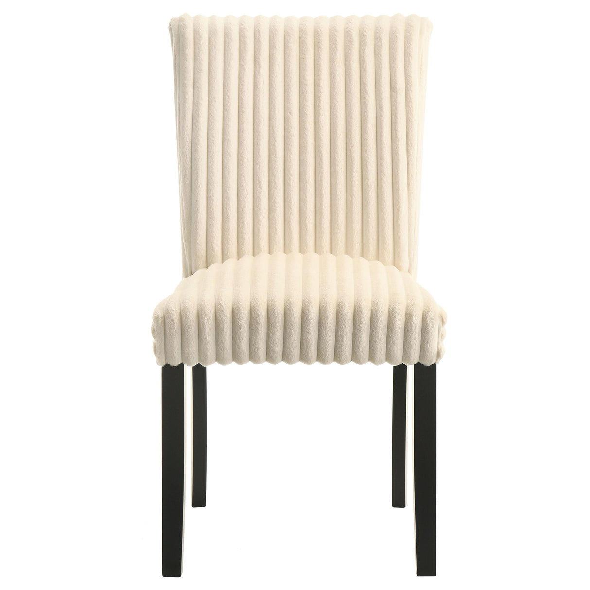 Dermott Cream Upholstered Parson Dining Side Chair, Set of 2 from Coaster - Luna Furniture