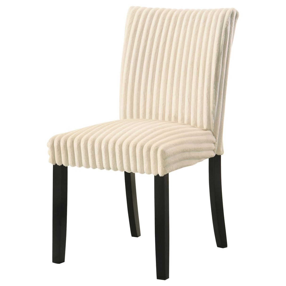 Dermott Cream Upholstered Parson Dining Side Chair, Set of 2 from Coaster - Luna Furniture
