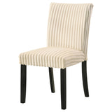 Dermott Cream Upholstered Parson Dining Side Chair, Set of 2 from Coaster - Luna Furniture
