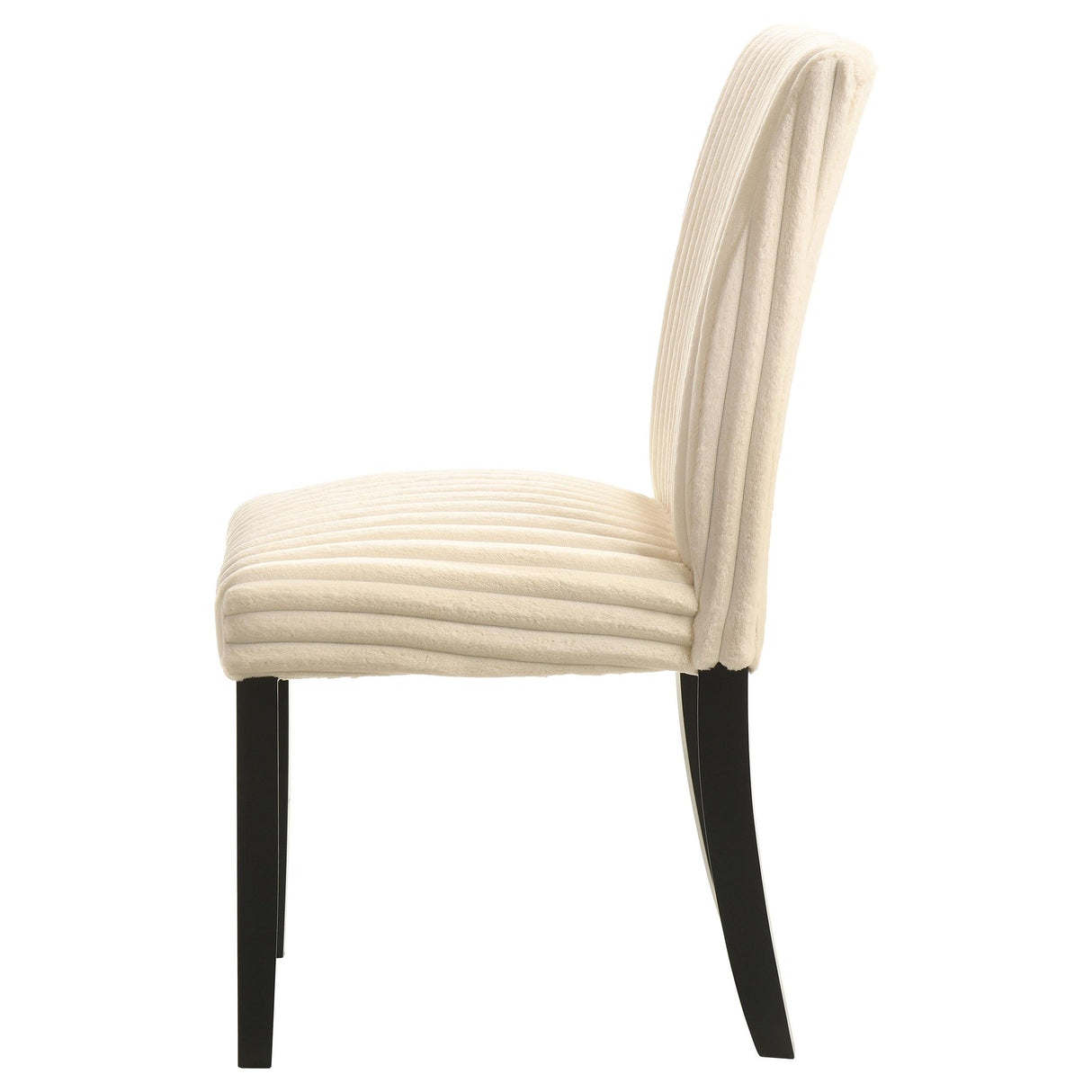 Dermott Cream Upholstered Parson Dining Side Chair, Set of 2 from Coaster - Luna Furniture