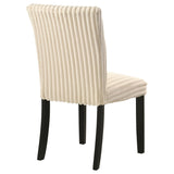 Dermott Cream Upholstered Parson Dining Side Chair, Set of 2 from Coaster - Luna Furniture