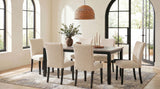 Dermott Cream Upholstered Parson Dining Side Chair, Set of 2 from Coaster - Luna Furniture