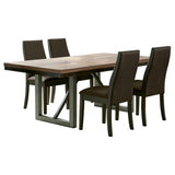 Spring Creek Natural Walnut 5-Piece Industrial Dining Set from Coaster - Luna Furniture