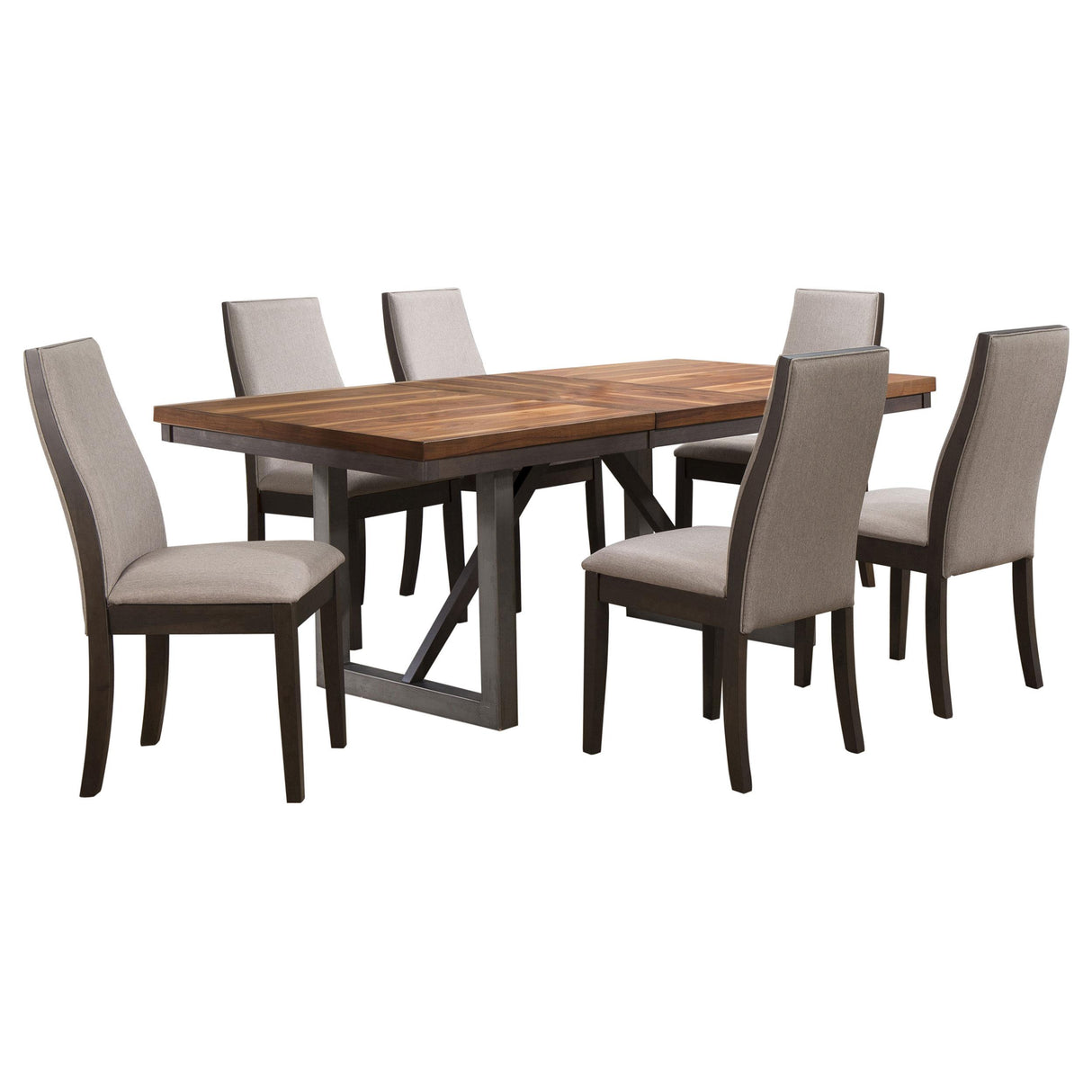 Spring Creek 7-Piece Rectangular Slat Dining Set from Coaster - Luna Furniture