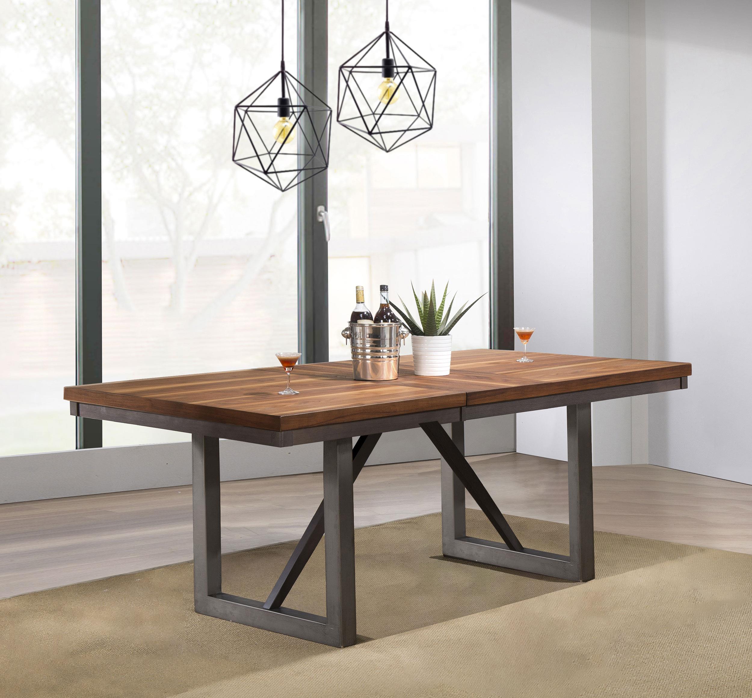 Spring Creek Dining Table with Extension Leaf Natural Walnut