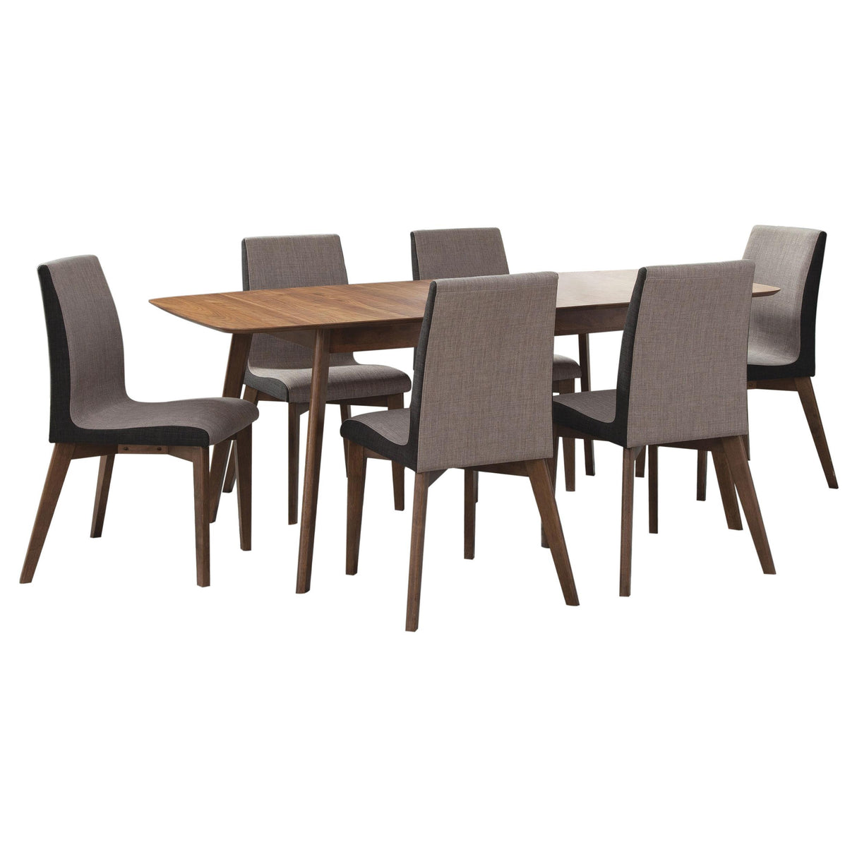 Redbridge Natural Walnut and Gray 7-Piece Dining Set from Coaster - Luna Furniture