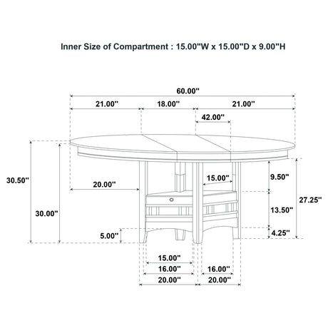 Lavon Light Oak Oval 60-inch Wood Extension Leaf Dining Table from Coaster - Luna Furniture