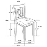 Lavon Gray and Light Oak Wood Dining Side Chair, Set of 2 from Coaster - Luna Furniture