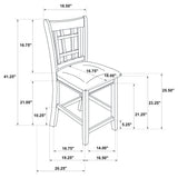 Lavon Gray and Light Oak Wood Counter Height Dining Chair, Set of 2 from Coaster - Luna Furniture