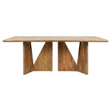 Sosa Light Brown Solid Mango Wood Dining Table with Angular Base from Coaster - Luna Furniture
