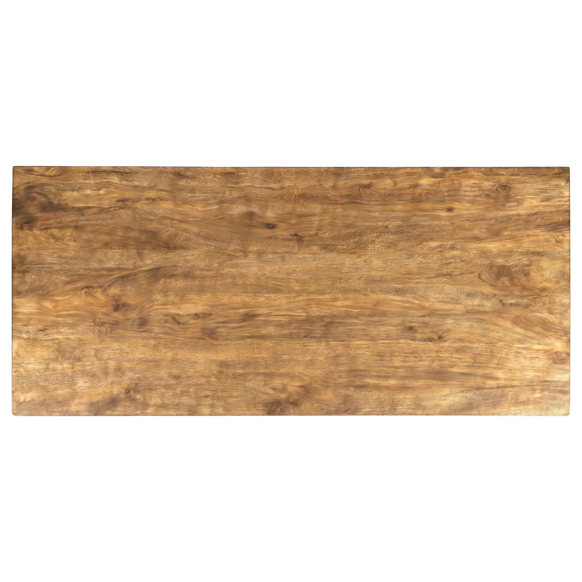 Sosa Light Brown Solid Mango Wood Dining Table with Angular Base from Coaster - Luna Furniture