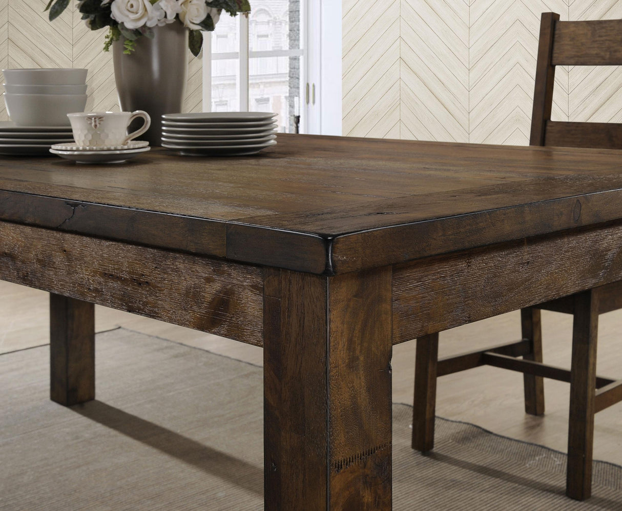 Coleman Rustic Golden Brown 7-Piece Dining Set from Coaster - Luna Furniture