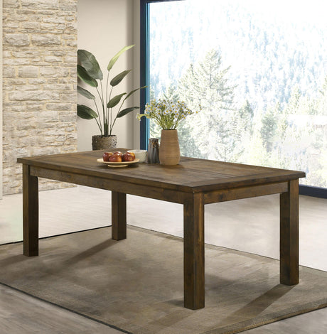Coleman Rustic Golden Brown Rectangular Dining Table from Coaster - Luna Furniture