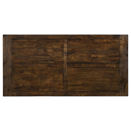 Coleman Rustic Golden Brown Rectangular Dining Table from Coaster - Luna Furniture