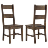 Coleman Rustic Golden Brown Dining Side Chairs, Set of 2 from Coaster - Luna Furniture