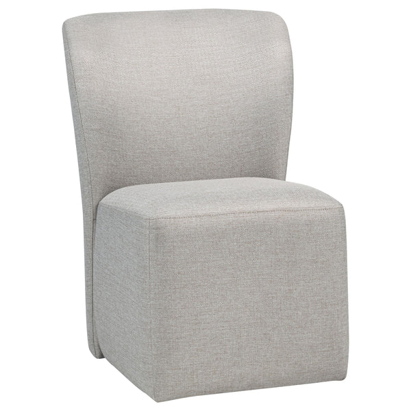 Jaelynn Beige Upholstered Parsons Dining Side Chair, Set of 2