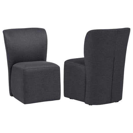Jaelynn Charcoal Upholstered Parsons Dining Side Chair, Set of 2 from Coaster - Luna Furniture