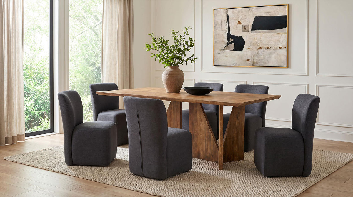 Jaelynn Charcoal Upholstered Parsons Dining Side Chair, Set of 2 from Coaster - Luna Furniture